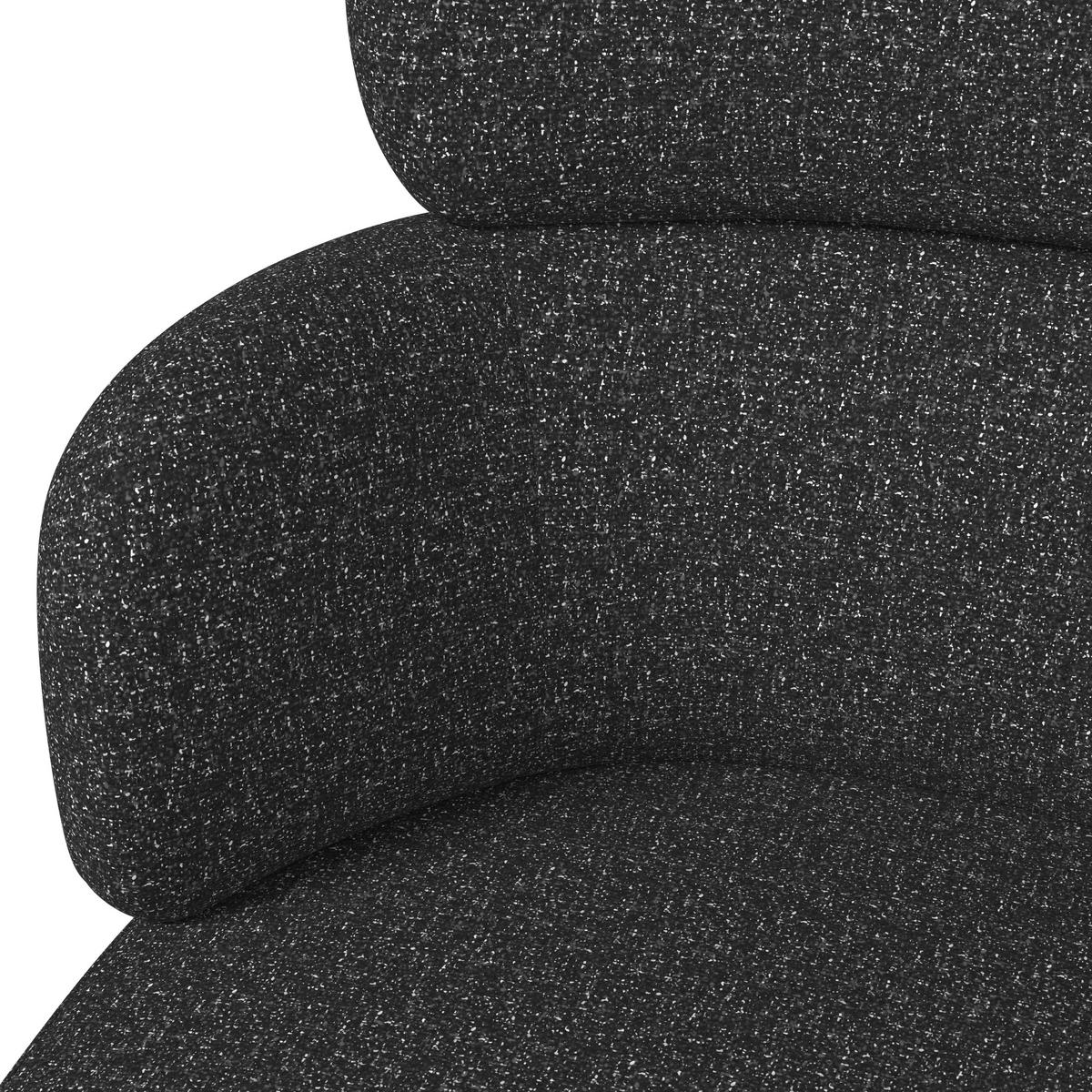 STOLIČKA S PODRÚČKAMI KARO - čierna, Modern, kov/textil (58/88/65cm) - Bessagi Home