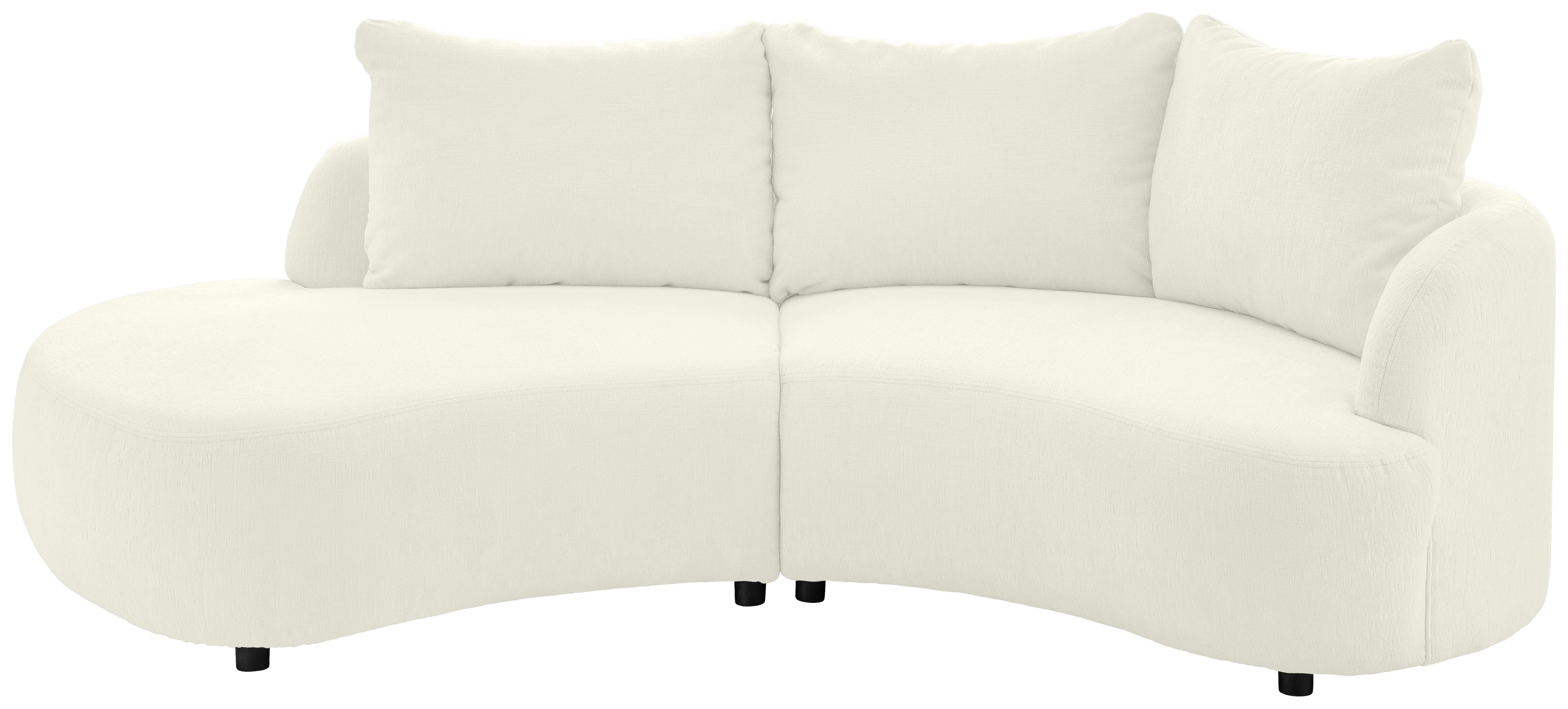 Ecksofa Doppo, Weiß S: 250x139 cm - Schwarz/Weiß, MODERN, Textil (250/139cm) - Livetastic