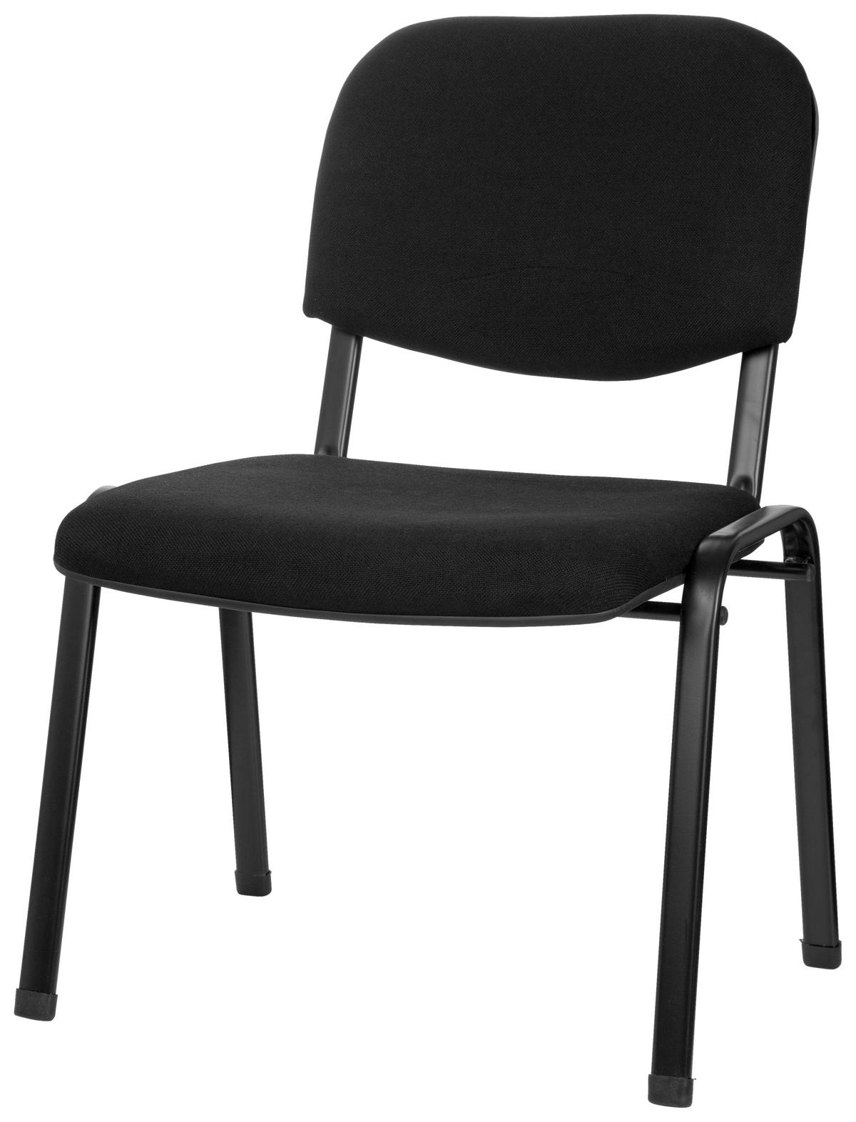 Besucherstuhl Xt 600 XL Schwarz Bis 150 Kg - Schwarz, Basics, Textil/Metall (60/87/55cm) - MID.YOU