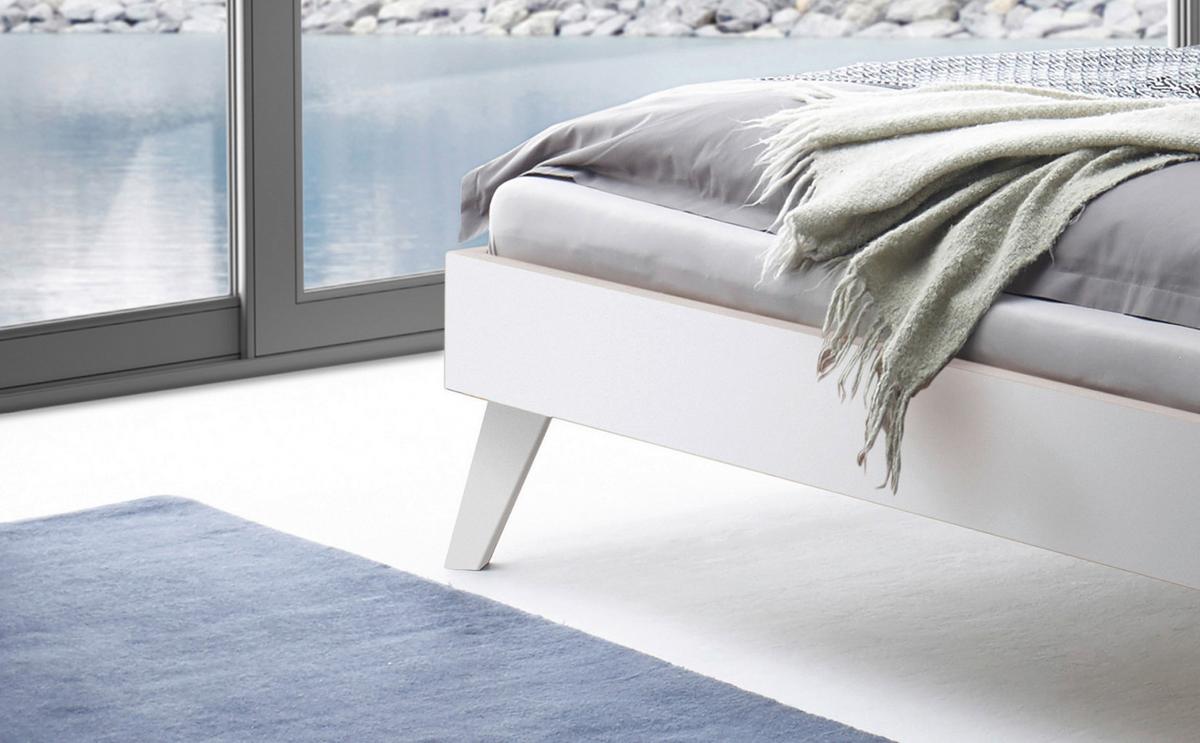 Bett Calvari, Weiß 90x200 Cm - Weiß, KONVENTIONELL, Holz (90/200cm) - Hasena