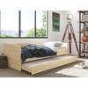 Ausziehbett inkl. Lattenrost 90-180x200 Lotar, Kiefer Natur - Naturfarben, KONVENTIONELL, Holz (90/200cm) - MID.YOU