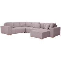 Wohnlandschaft Vouge Altrosa U: 283x371x208 Cm - Buchefarben/Schwarz, KONVENTIONELL, Textil (283/371/208cm) - Livetastic