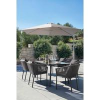 JÍDELNÍ TERASOVÁ SOUPRAVA TOSCANA - šedá/černá, Moderní, kov/textil - Modern Living