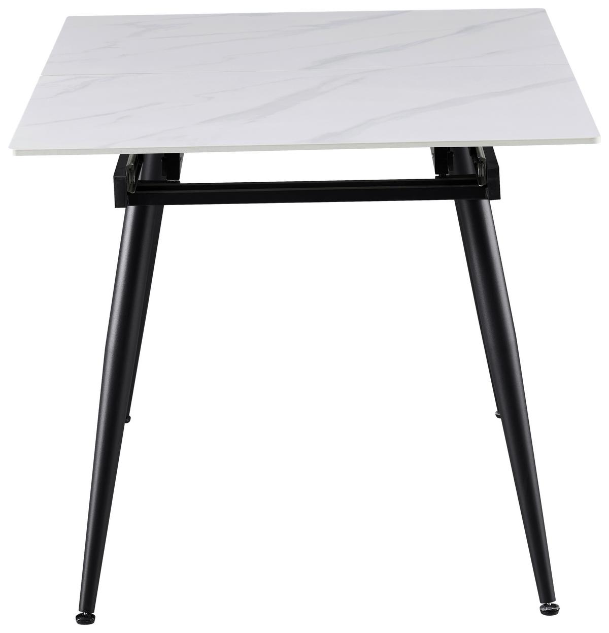Kihúzható Asztal Otti 140 Az - fekete/fehér, Modern, fém/kerámia (140-180/75/90cm)