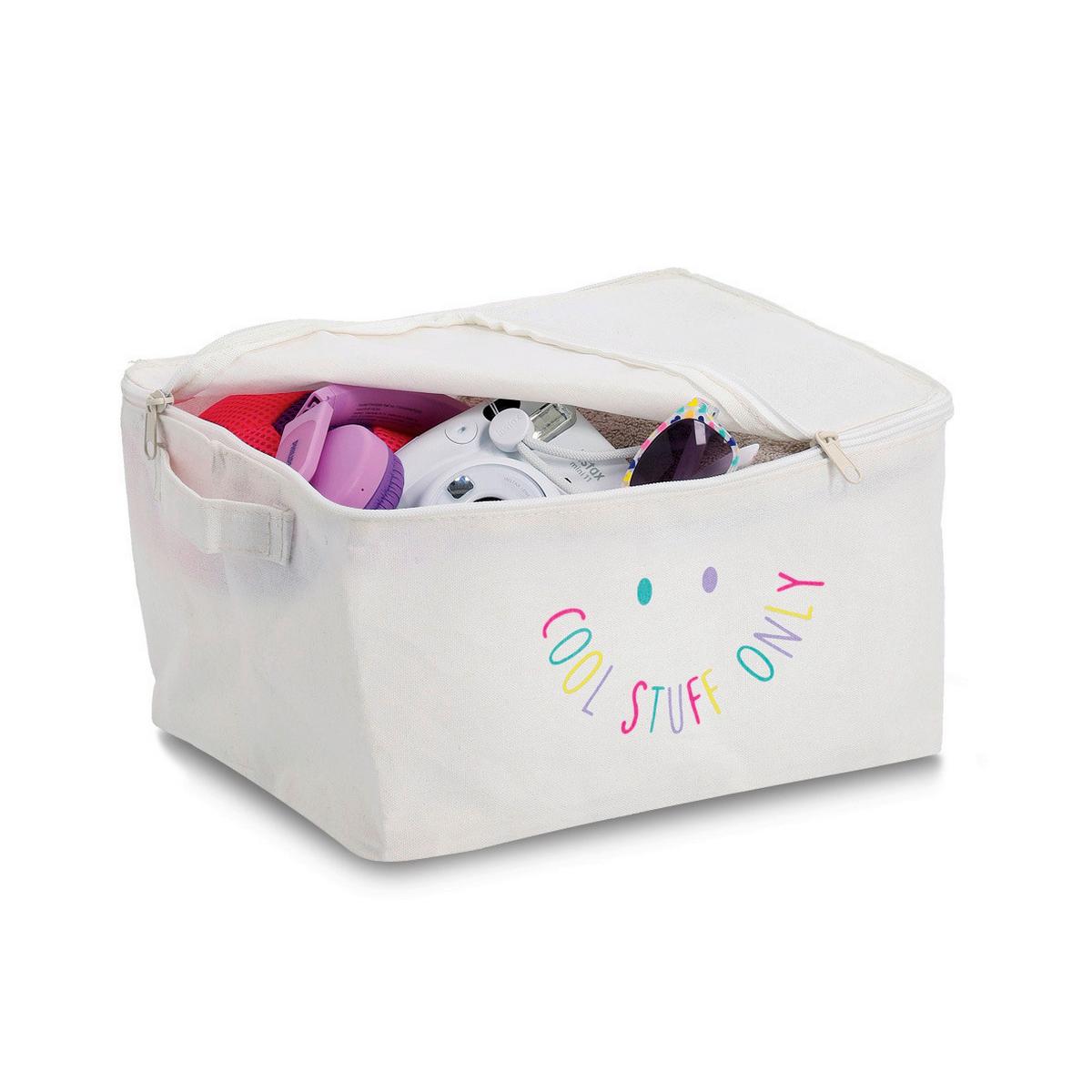 Aubewahrungsboxen 2er Set creme - Creme, Basics, Textil (30/24/15cm) - Zeller Present