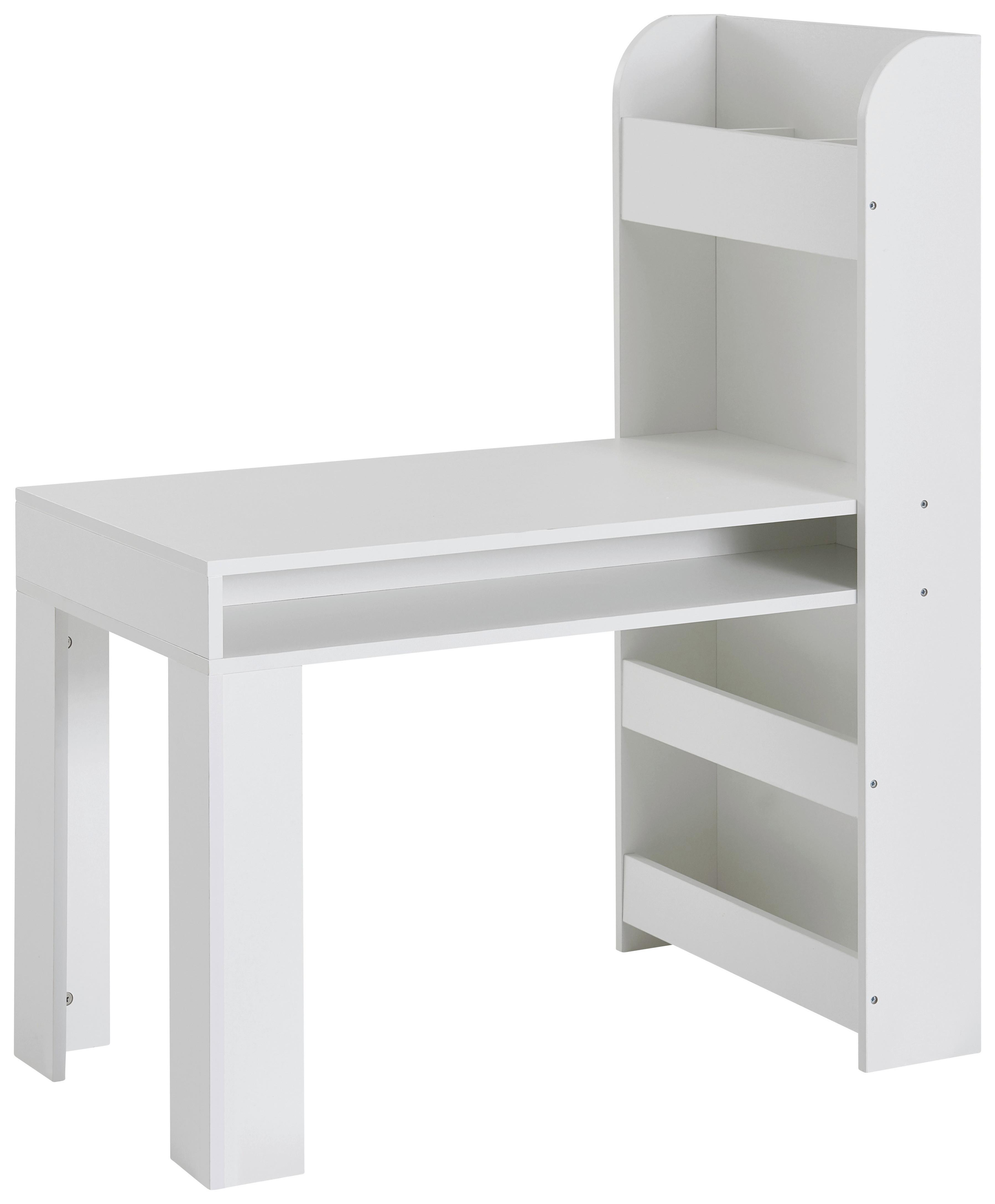 Psací stůl pre mladé bílý - bílá, Moderní, kompozitní dřevo (90/50/110cm) - MID.YOU