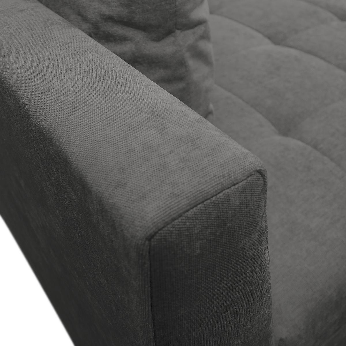 Ecksofa Pruno, Grau S: 174x247 Cm - Schwarz/Grau, Design, Textil (174/247cm) - MID.YOU