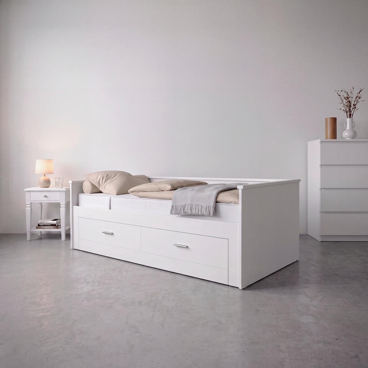 Postel s výs. lůžkem HONEY NEW dekor kašmír lakovaný - kašmírová, Romantický / Rustikální, dřevo/kompozitní dřevo (90-180/200cm) - Mömax