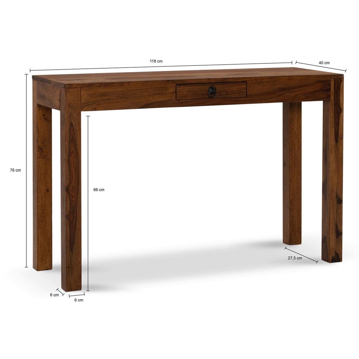 Schreibtisch Wl7.239 - Sheeshamfarben, MODERN, Holz (118/40/76cm) - MID.YOU
