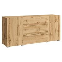Sideboard 150cm Berlin 150 Wotan Eiche Dekor - Eiche Wotan/Grau, Design, Holzwerkstoff (150/68/38,5cm) - P & B