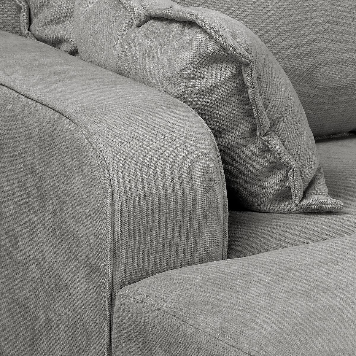 Ecksofa Beata Grau S: 150x230 cm - Wengefarben/Grau, Design, Textil (150/230cm) - Livetastic