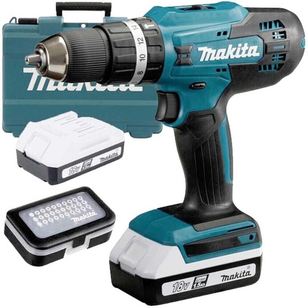 Akkuschlagbohrschrauber Makita - Türkis/Schwarz, Basics, Kunststoff (23,9/8,3/24cm) - Makita