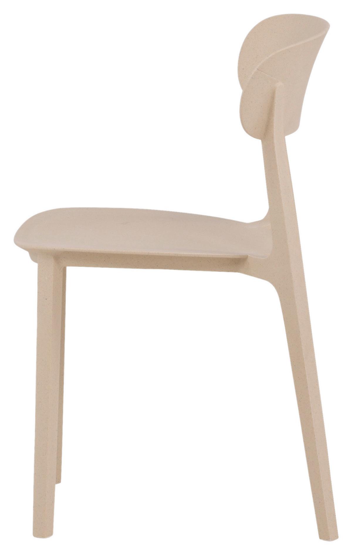 Stuhl-Set Åstol - Beige, Design, Holz/Kunststoff (50/78,5/52cm) - Livetastic