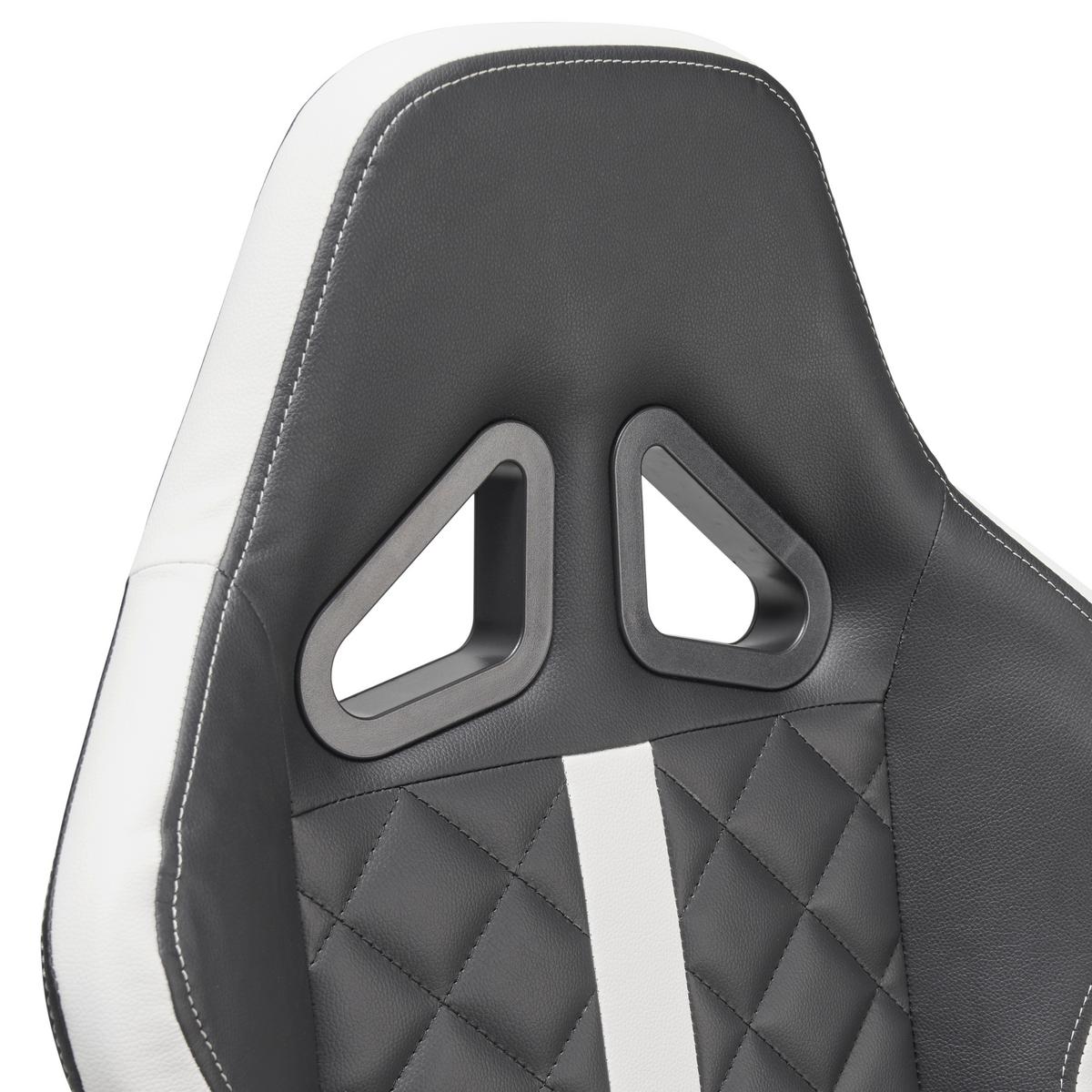 Gamingstuhl Chicago - Schwarz/Weiß, LIFESTYLE, Kunststoff/Textil (60/114-124/62cm) - MID.YOU