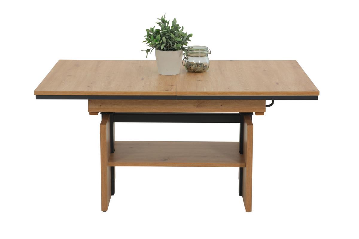 Couchtischset Ingo Eiche A. Dekor L: 110-150 cm - Eiche Artisan, Design, Holzwerkstoff (110-150/70/53-72cm) - Livetastic