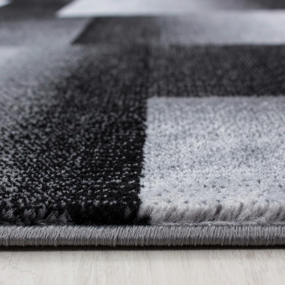 Teppich Läufer Schwarz Miami 80x300 Cm - Schwarz, Trend, Textil (80/300cm)
