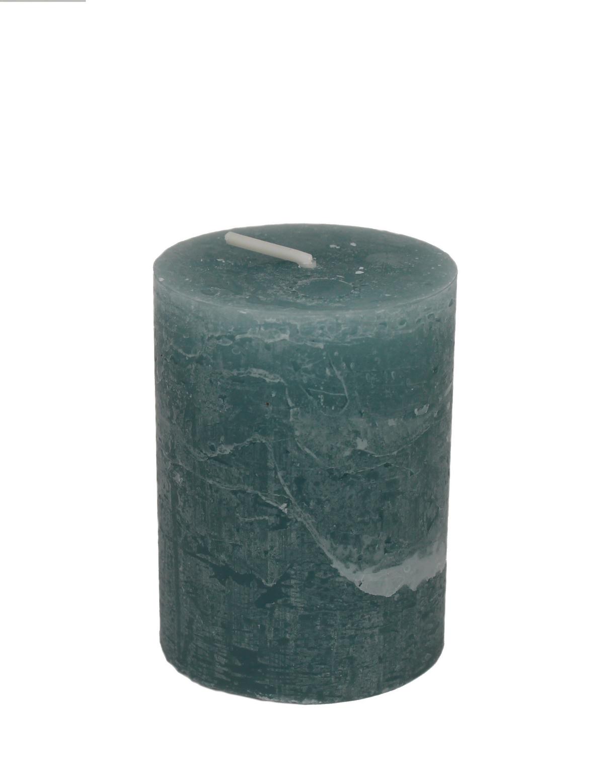 Valcová sviečka LIA - pastelová modrá, Modern, textil/prírodné materiály (6.8/9cm) - Premium Living