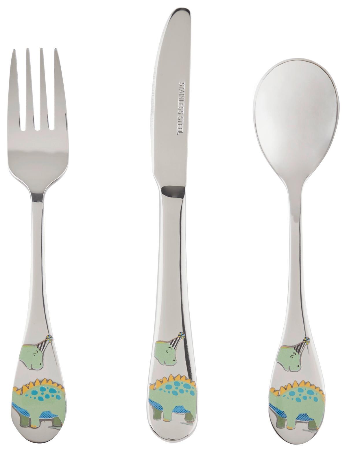 Kinderbesteck 3-teilig Paulchen - Silberfarben, MODERN, Metall - BUNINO