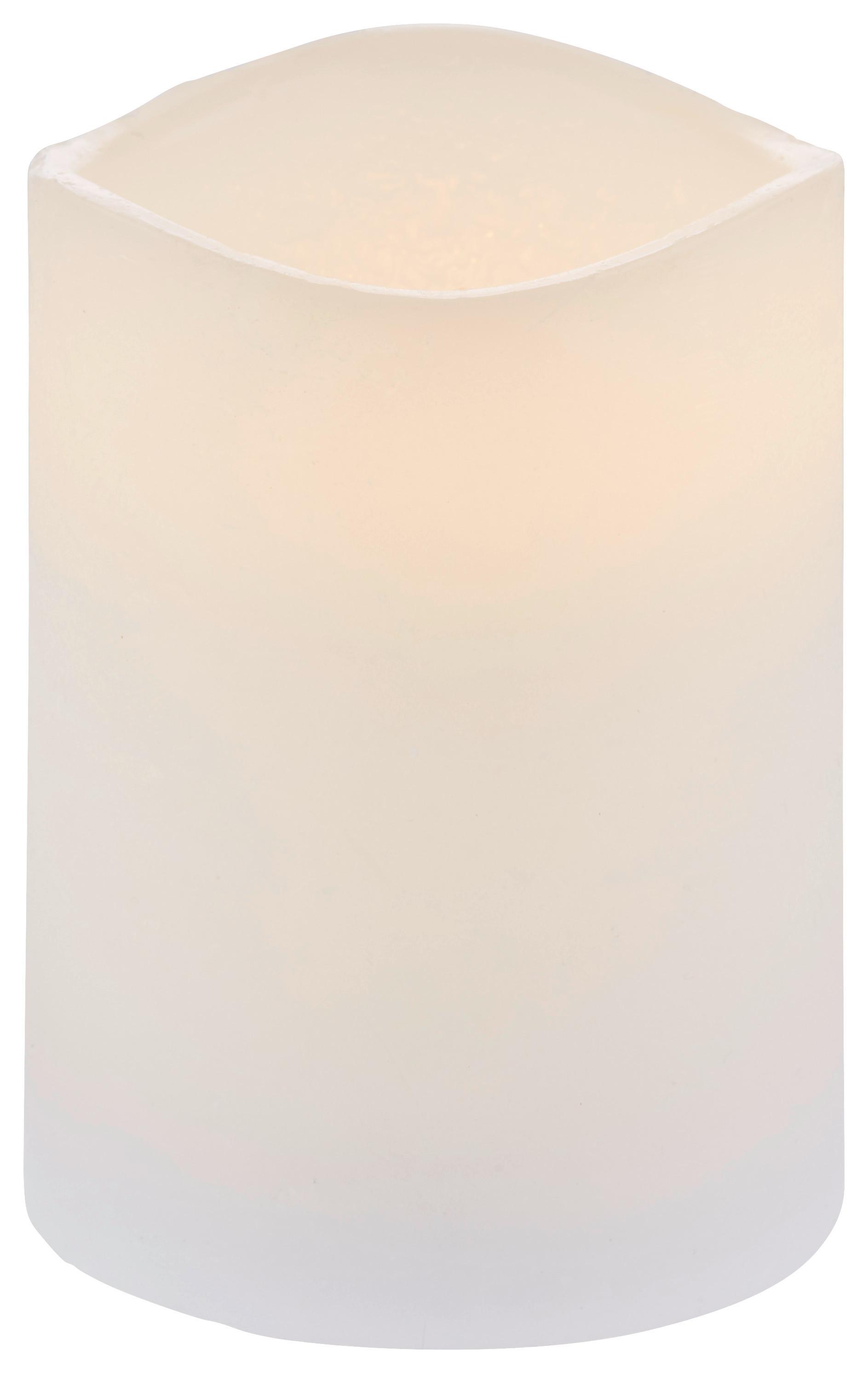 SVÍČKA S LED LEONIE - bílá, plast (7,5/10cm) - Mömax