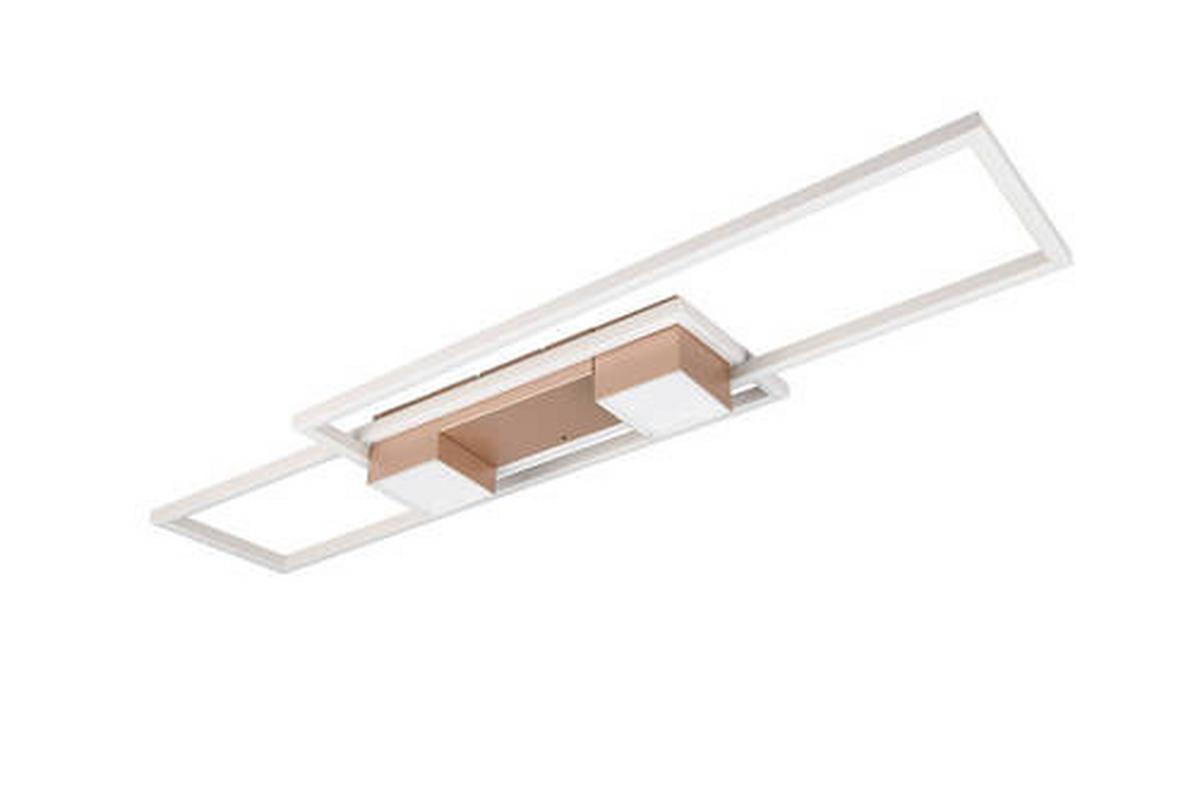 LED-Deckenleuchte 647710465 Albany - Braun/Grau, Design, Metall (100/28/8cm) - Trio Leuchten