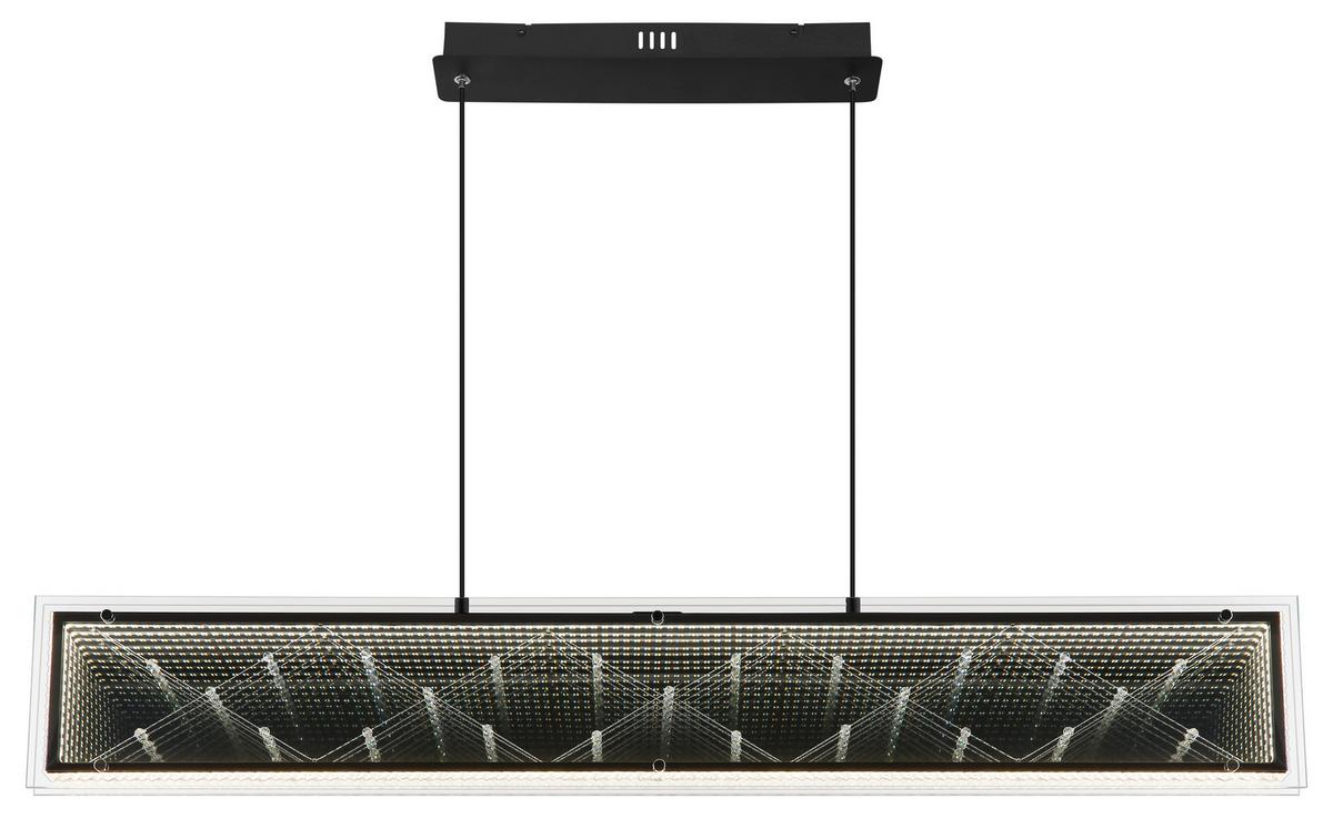 LED-Hängeleuchte Memory-Funktion - Klar/Chromfarben, Design, Glas/Kunststoff (113/8/120cm) - Globo