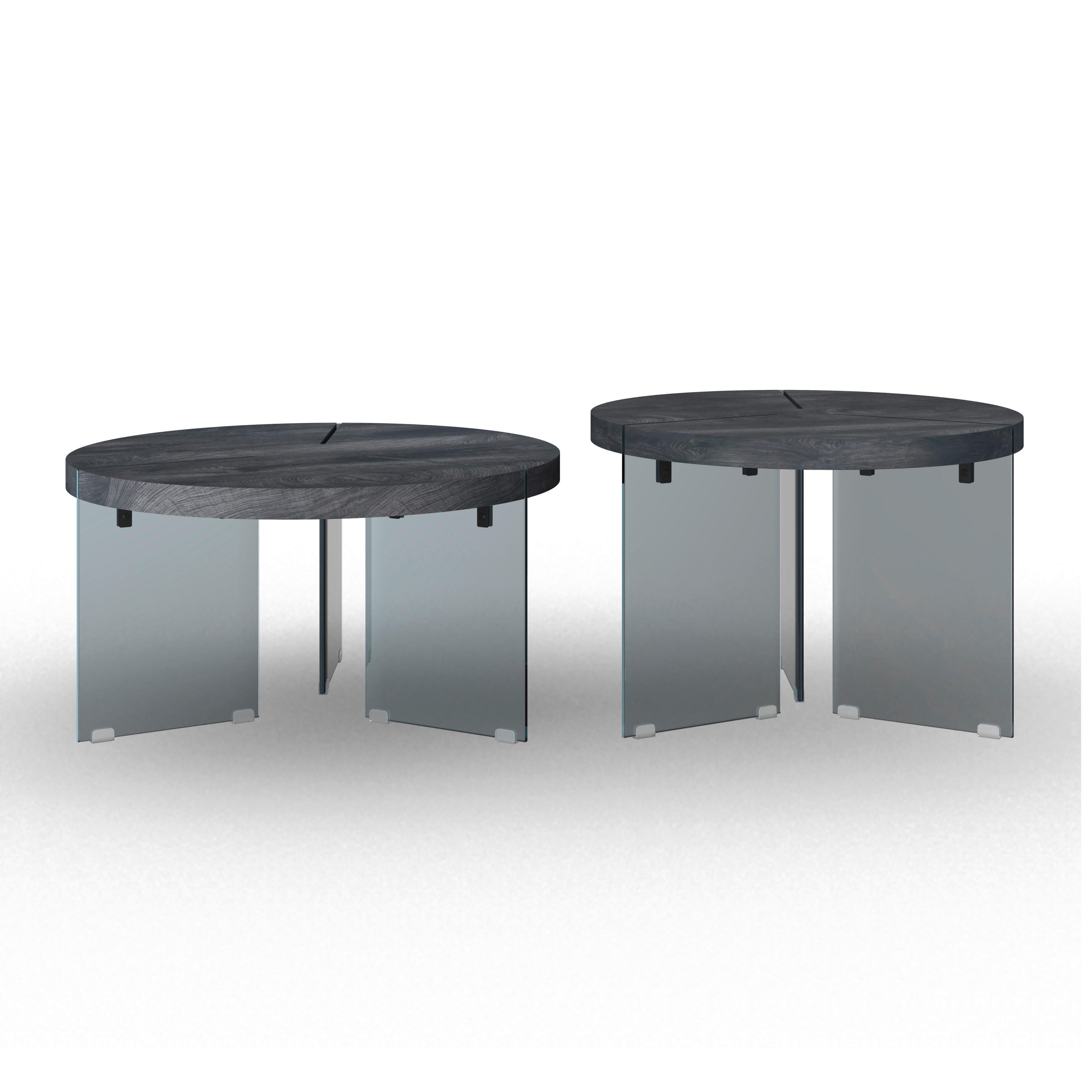 Konferenční stolek Moreno, š: 80 cm - šedá/tmavě šedá, Moderní, kov/kompozitní dřevo (80/42,5cm) - Bessagi Home