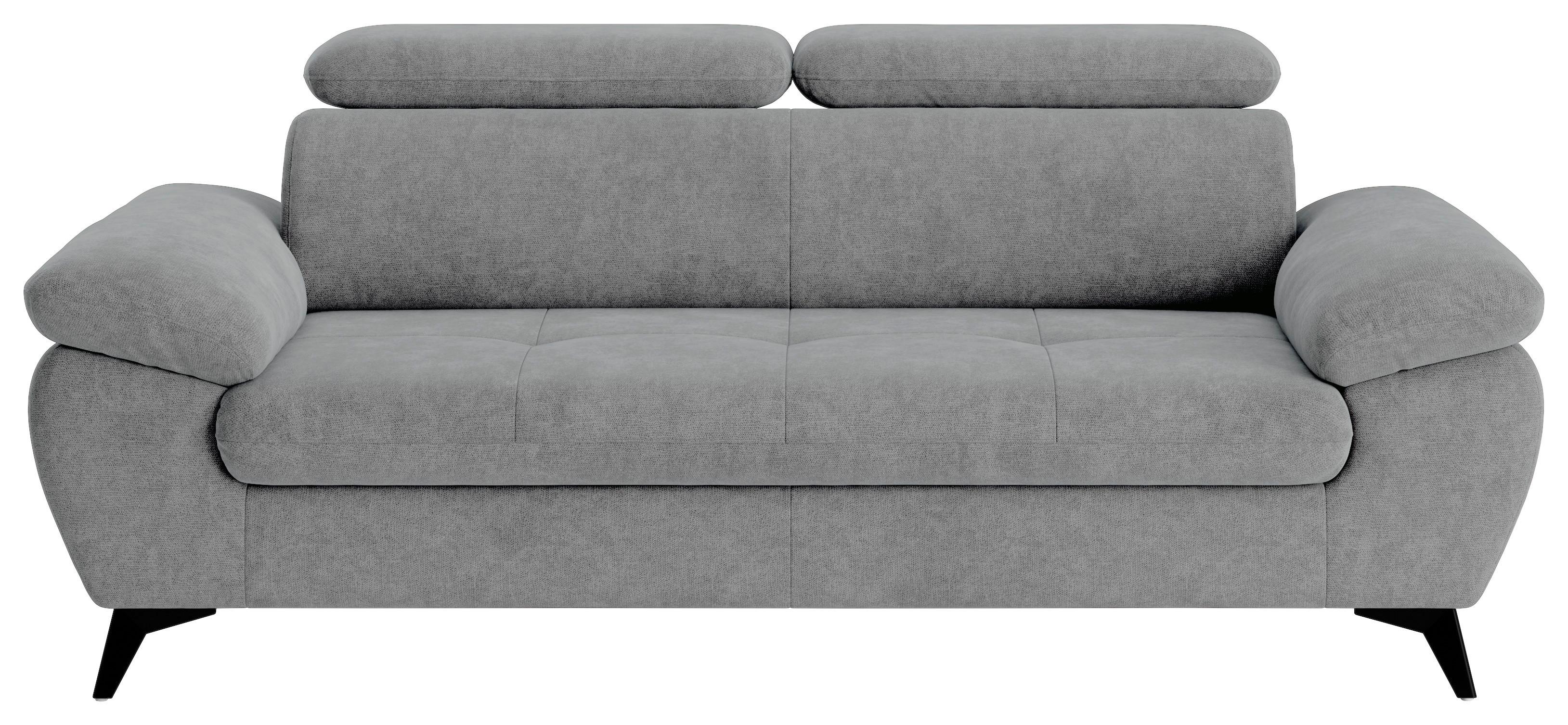 3-sitzer-sofa Hudson Grau B: 215 Cm - Schwarz/Grau, Textil (215/84/100cm) - MID.YOU
