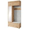 Garderobe Tejo Eiche Wotan B: 115 Cm - Eiche Wotan, Trend, Holzwerkstoff/Textil (115/231,9/37,5cm) - P & B