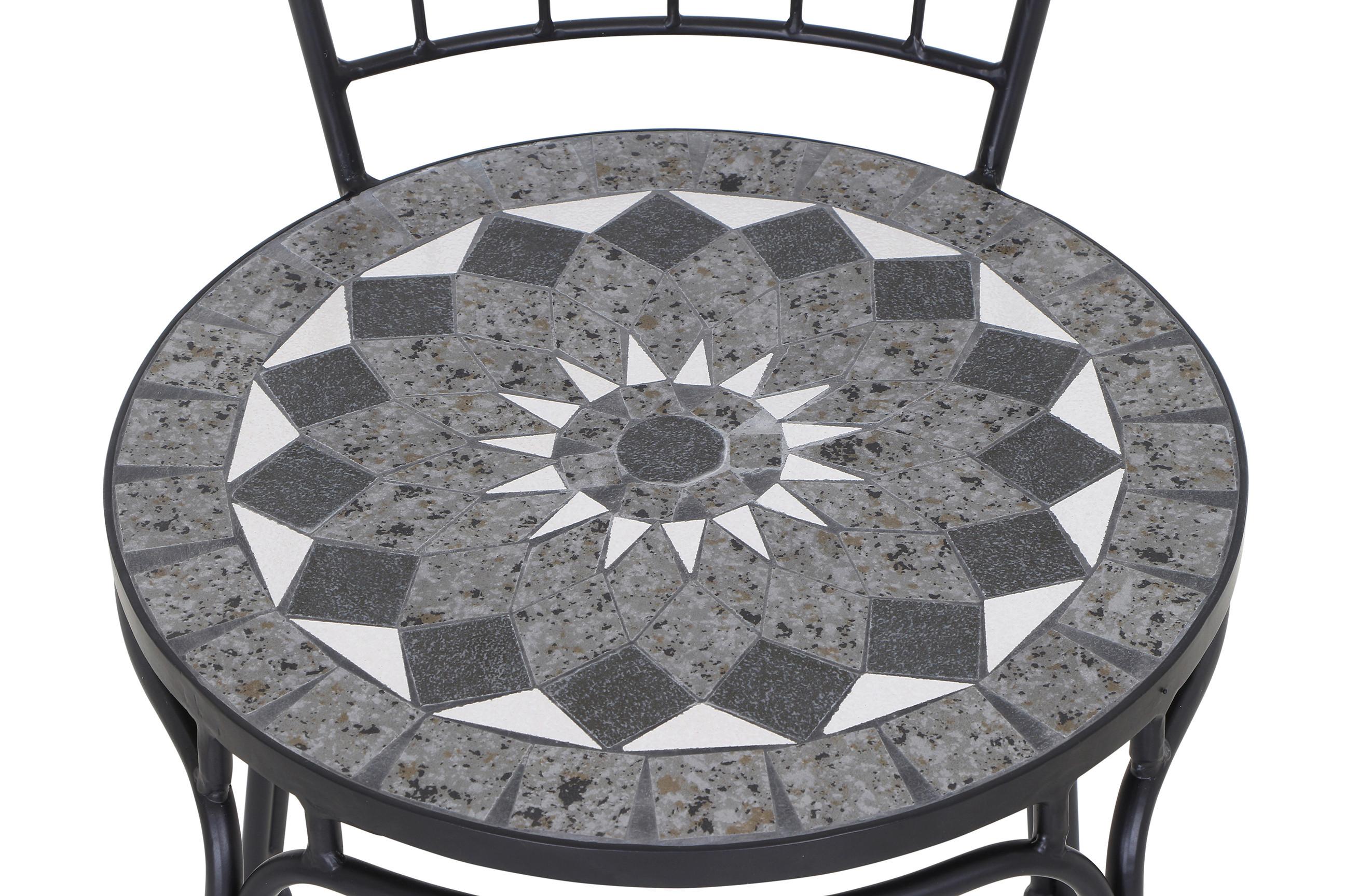 Gartensessel Stapelbar Siena Garden Metall/Keramik - Schwarz, KONVENTIONELL, Keramik/Metall (43/93,5/49cm) - Siena Garden