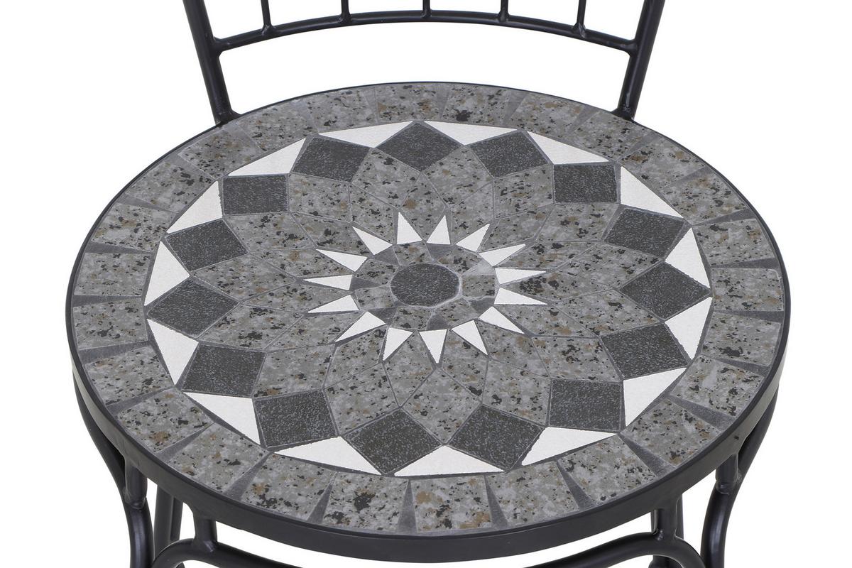 Gartensessel Stapelbar Siena Garden Metall/keramik - Schwarz, KONVENTIONELL, Keramik/Metall (43/93,5/49cm) - Siena Garden