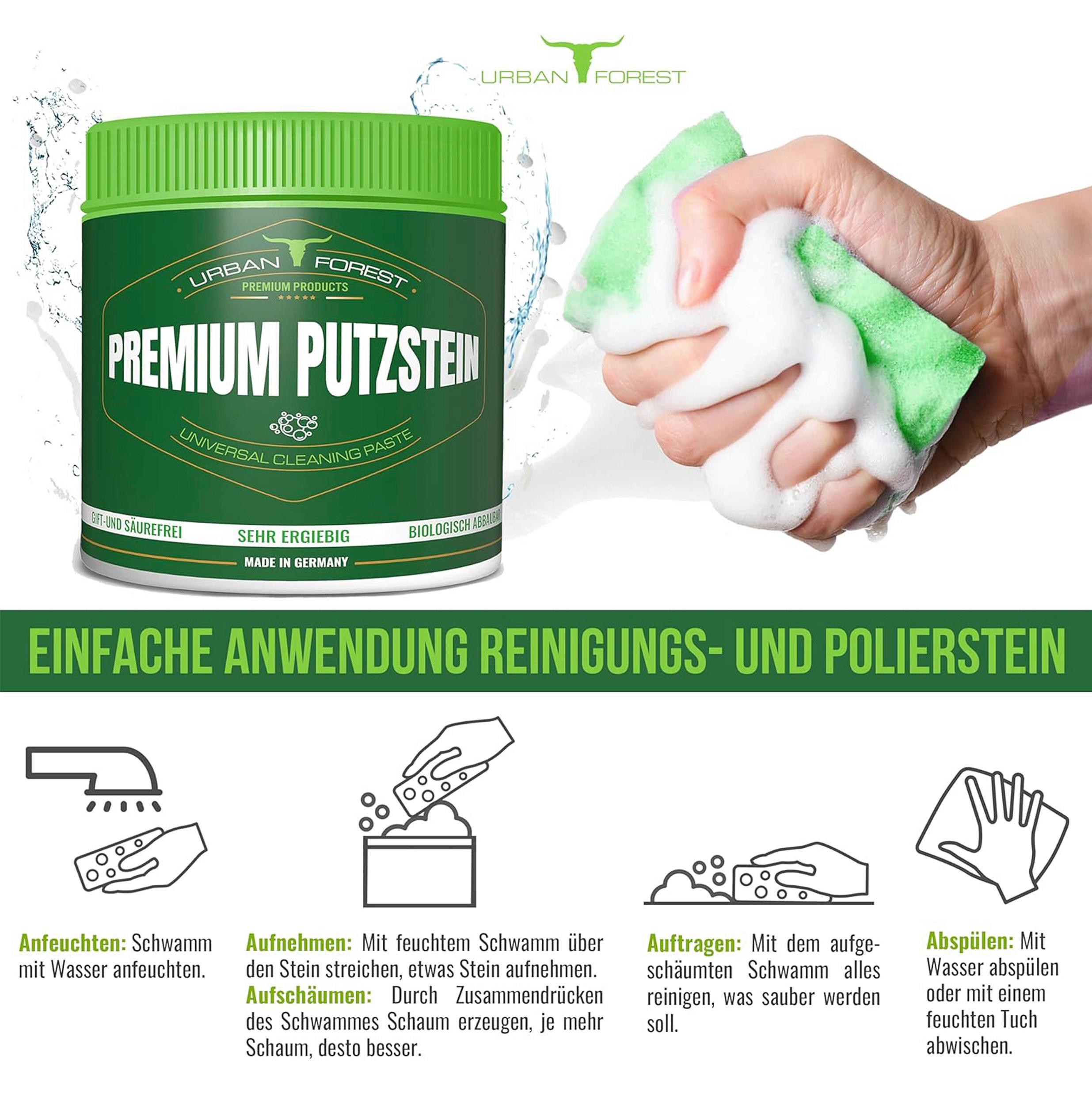 Reinigungsset Premium Putzstein - Basics (0,9kg) - Urban Forest