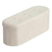 ÚLOŽNÝ BOX NA SEDENIE KRÉMOVÁ - krémová, Trend, kompozitné drevo/textil (110/38/38cm) - Boxxx