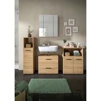 Badezimmer Ice Eiche Artisan Dekor B: 150cm - Schwarz/Eiche Artisan, Basics, Holzwerkstoff (150cm) - MID.YOU