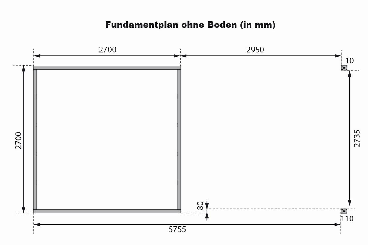 Gartenhaus Aetos 6 A 40135 Aetos 6 A - Fichtefarben/Anthrazit, Basics, Holz/Metall (271/218/271cm)