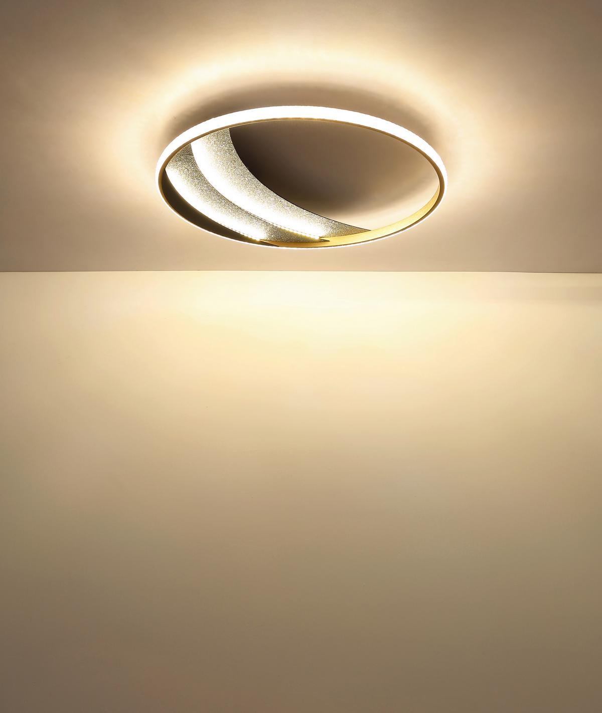 LED-Deckenleuchte Memory-Funktion - Klar/Chromfarben, Design, Kunststoff/Metall (52/6cm) - Globo