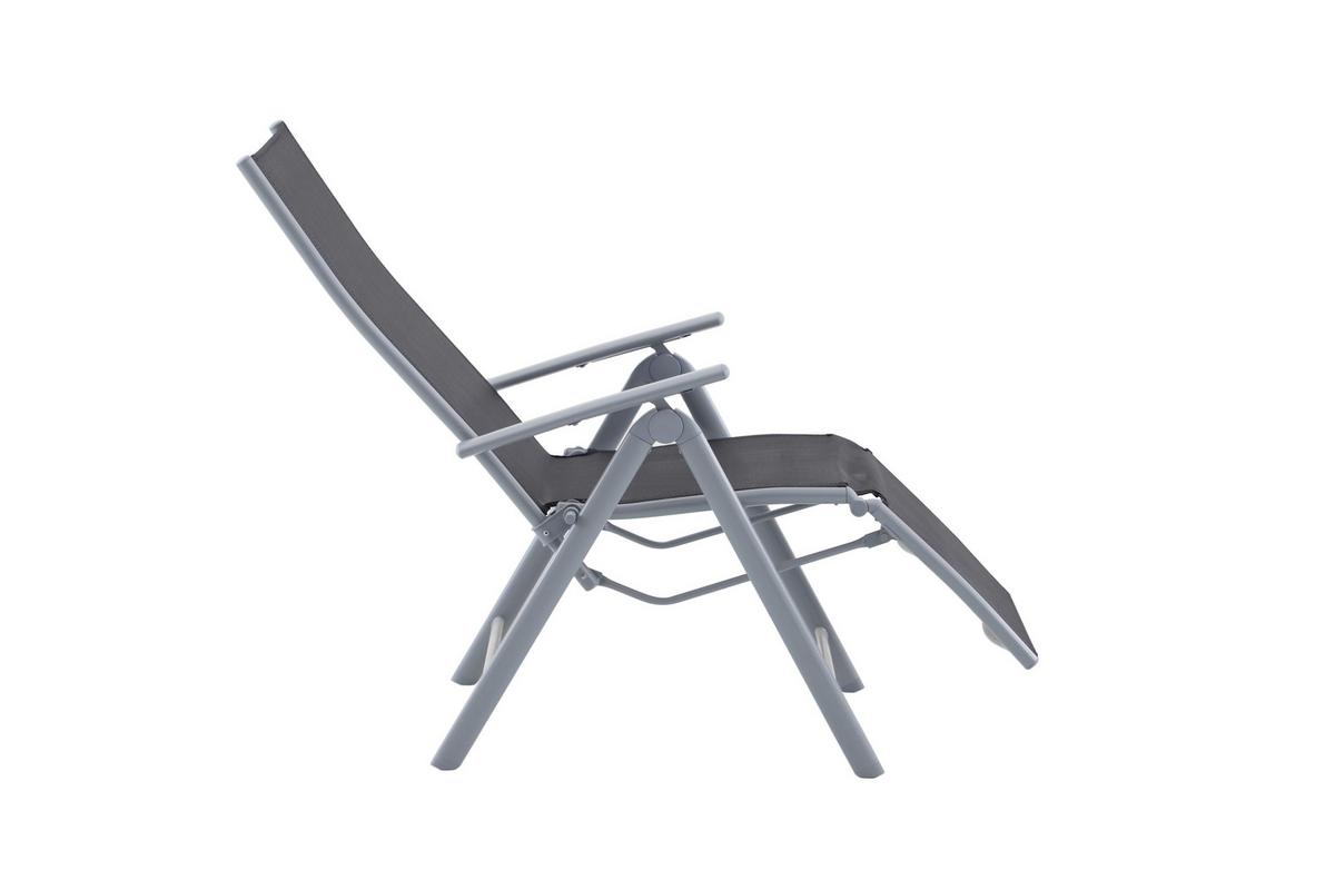 GARTENSESSEL RELAXSESSEL ARIOLA - Schwarz/Grau, MODERN, Kunststoff/Metall (56/112/81cm) - Gardenson