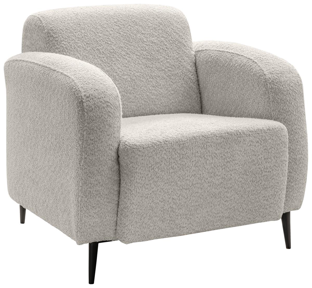 Sessel Marone Weiß B: 85cm - Schwarz/Weiß, MODERN, Textil (85/76/90cm) - Livetastic