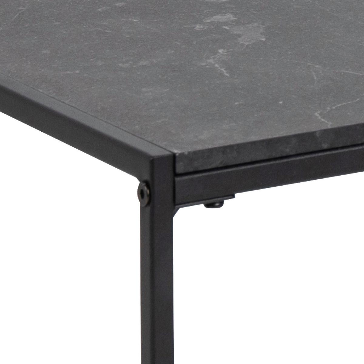 Couchtisch Infinity, Schwarz - Schwarz, KONVENTIONELL, Holzwerkstoff/Metall (120/60/48cm) - MID.YOU