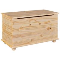 Truhe Emel B: 89 Cm Echtholz - Naturfarben, Basics, Holz (89/53/47cm) - MID.YOU
