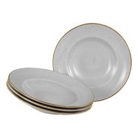 Pastateller Vintage Nature Weiß, Hellgrau 4-tlg - Hellgrau/Weiß, Basics, Keramik (27cm) - Creatable
