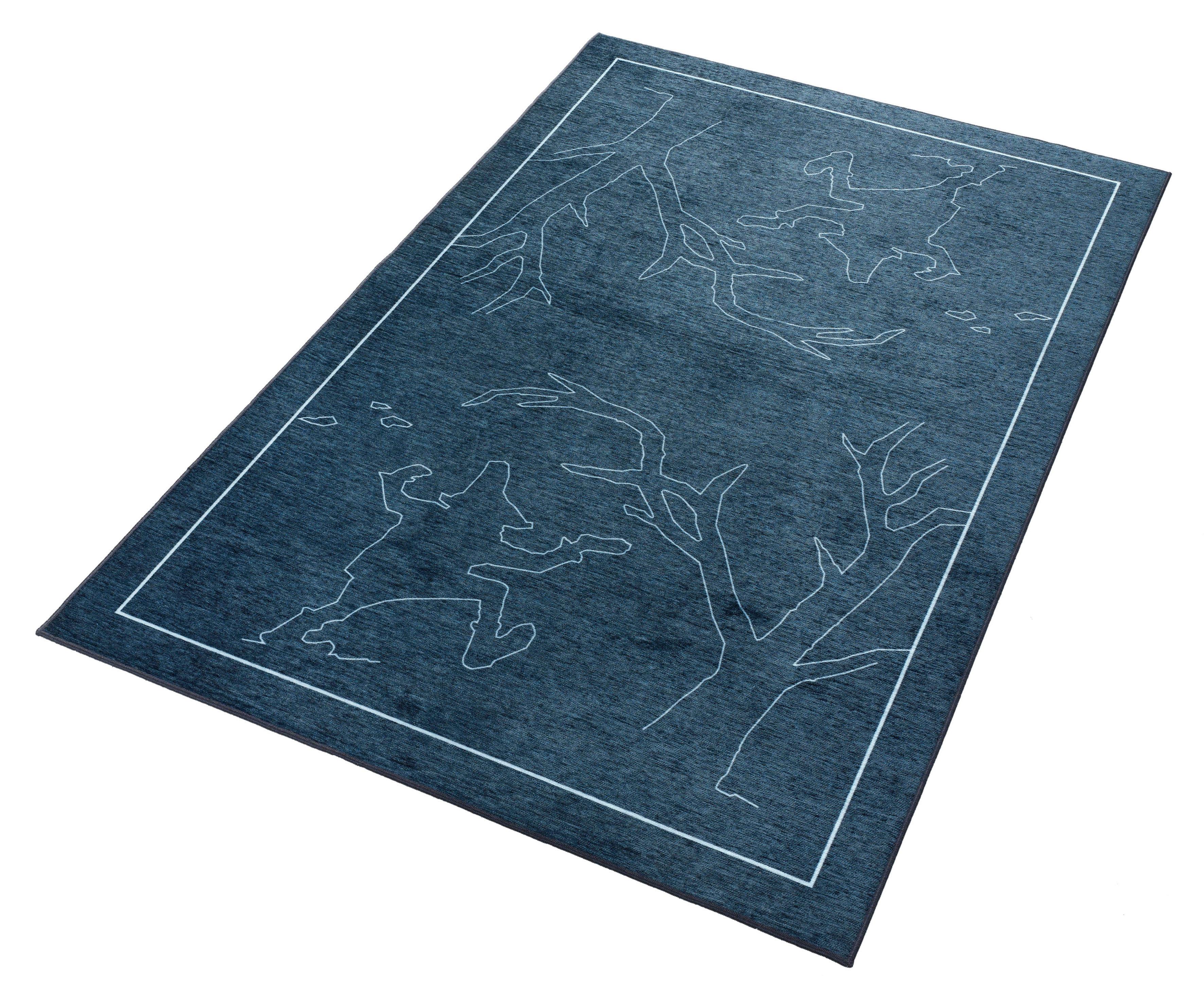 Kinderteppich Blau 110x170 Cm Gr-904b 110x170 - Blau, Trend, Textil (110/170cm)