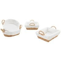 Brotkorb Leandra - Beige/Braun, Basics, Papier/Textil - Luca Bessoni