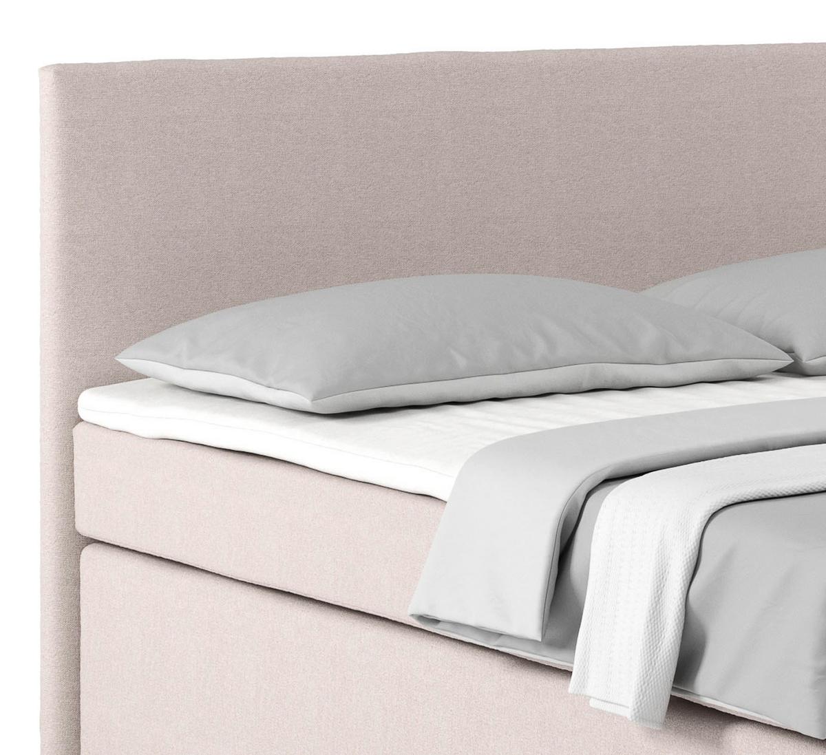 Postel Boxspring NERO PL: 160/200 cm, béžová - barvy chromu/béžová, Konvenční, kov/textil (160/200cm)