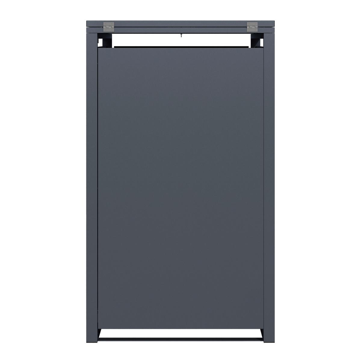 Aufbewahrungsbox Lucas 1x240 Liter - Anthrazit, Basics, Metall (68/80/116cm) - Ambia Garden