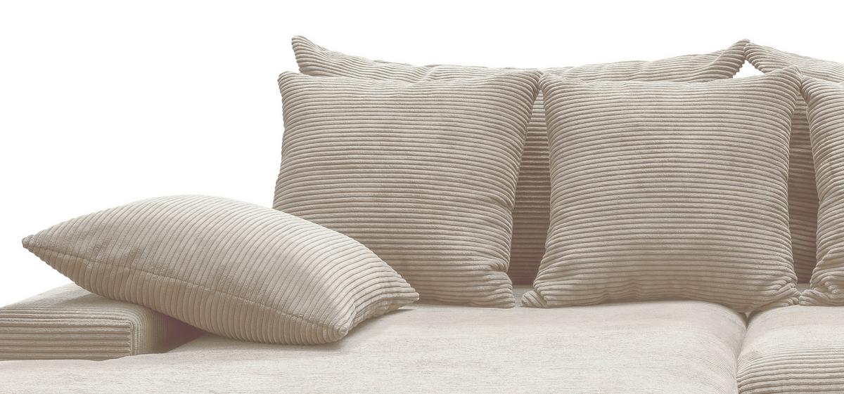 Ecksofa Avellino Beige S: 200/278 Cm - Beige/Schwarz, MODERN, Textil (200/278cm) - Livetastic