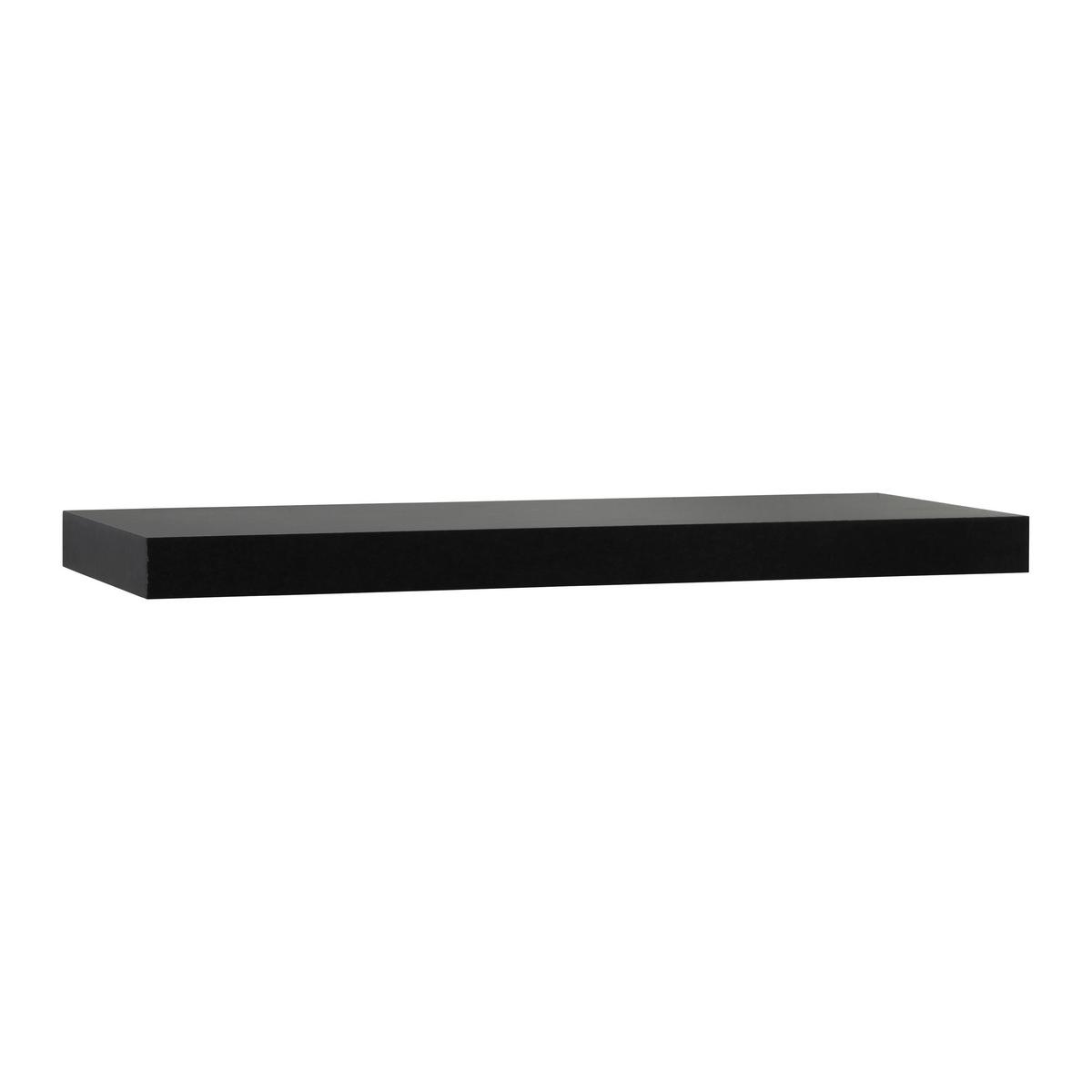 NÁSTĚNNÁ POLICE MISTER OFFICE -SB- - černá, Moderní, kompozitní dřevo (60/4/24cm) - Mömax