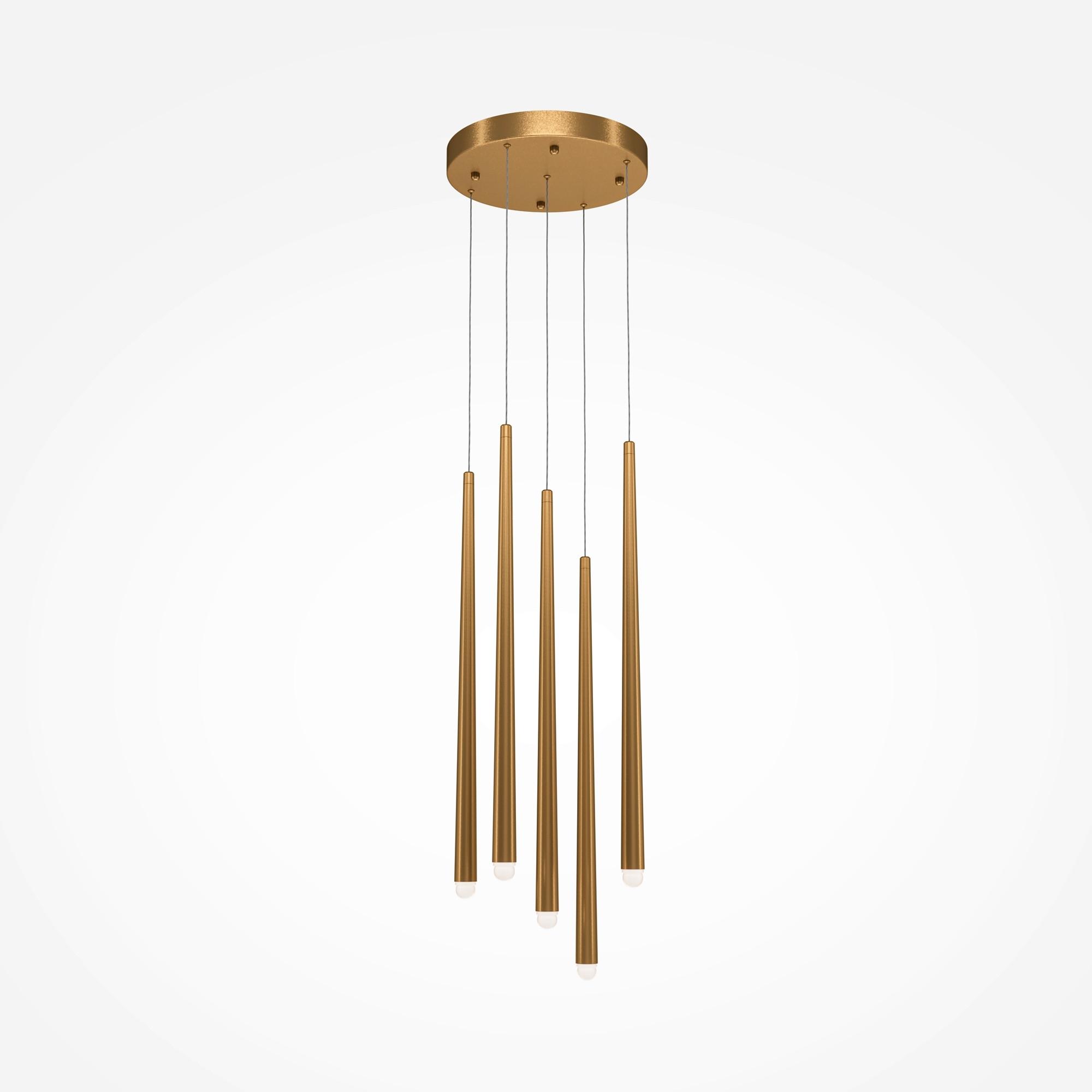 Pendelleuchte Cascade - Messingfarben, Trend, Metall (32/150cm) - MAYTONI