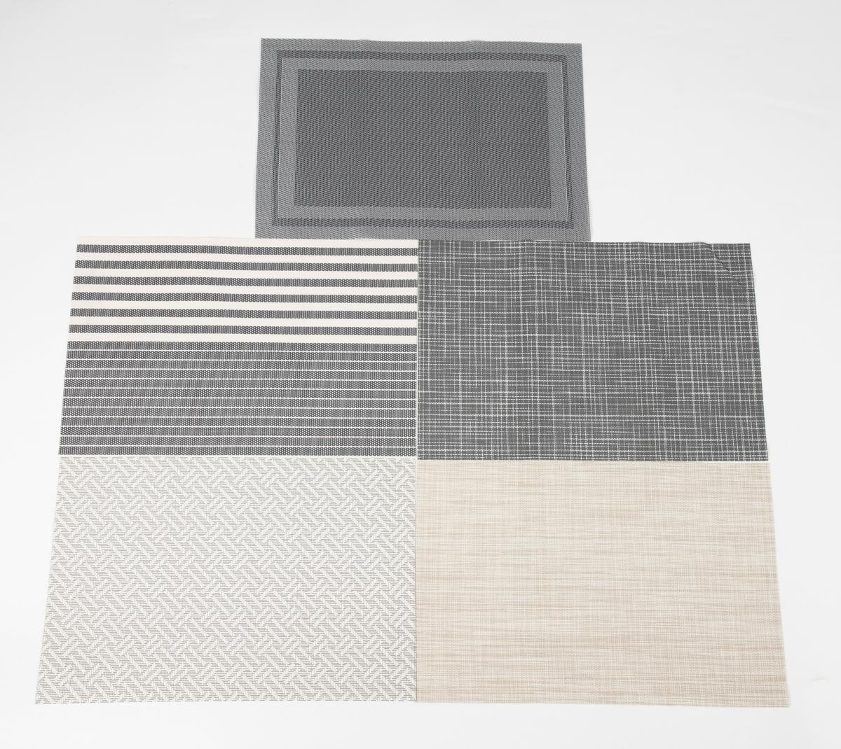 Tischset Ulla - Dunkelgrau/Beige, Basics, Kunststoff (30/45cm) - Ondega