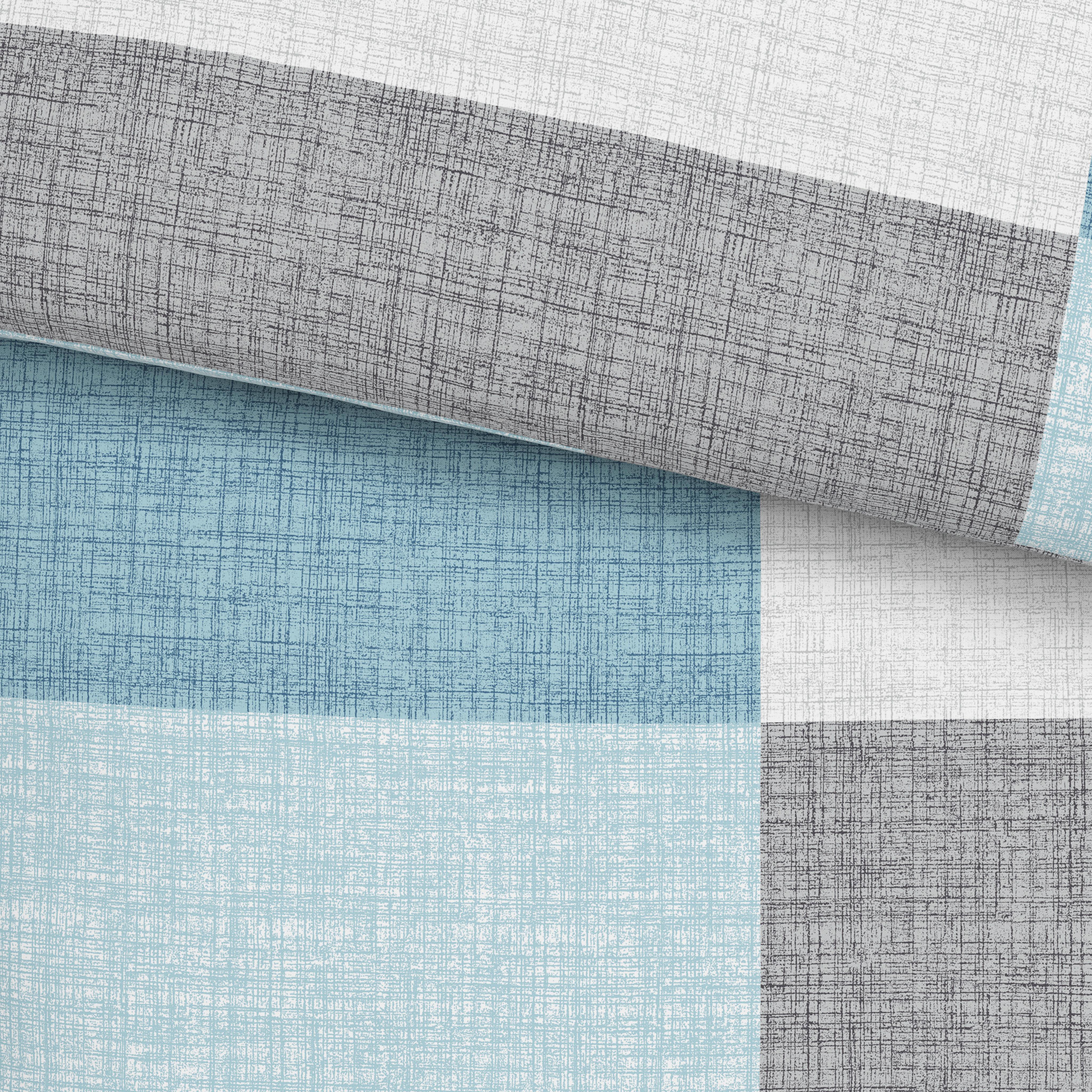 Linon Bettwäsche 140x200 Cm Ela Su Baumwolle Blau/grau - Blau/Grau, MODERN, Textil - Luca Bessoni
