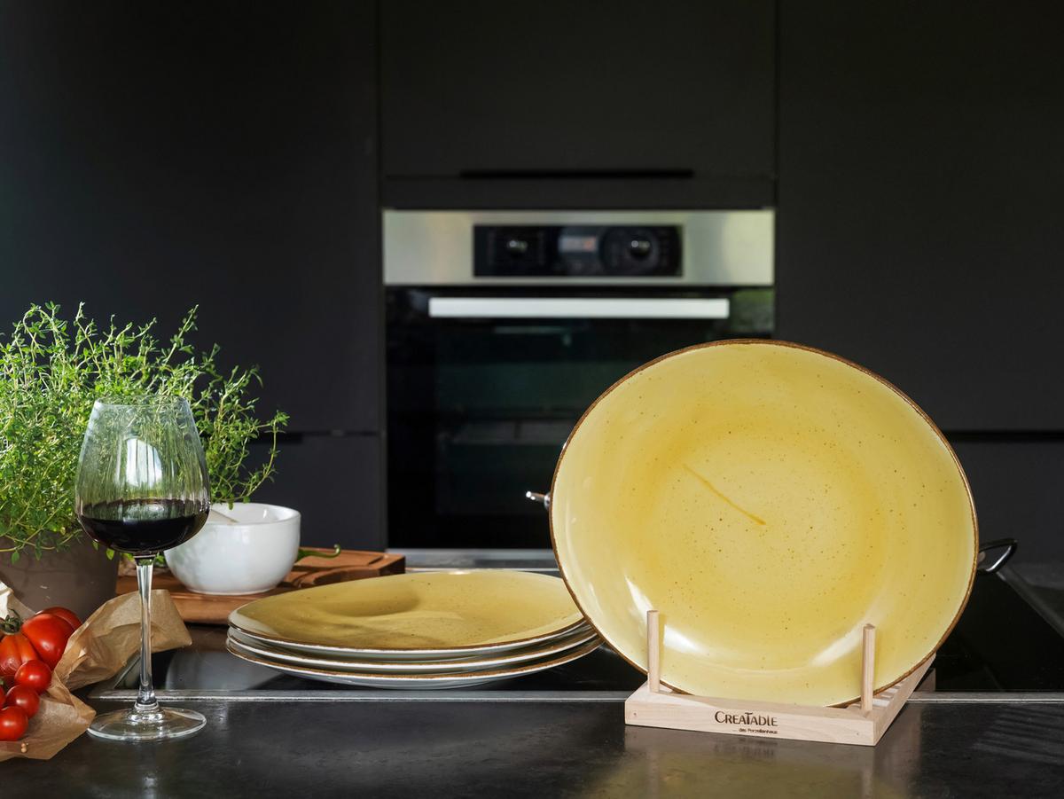Steaktellerset Keramik, Gelb - Currygelb, Basics, Keramik - Creatable